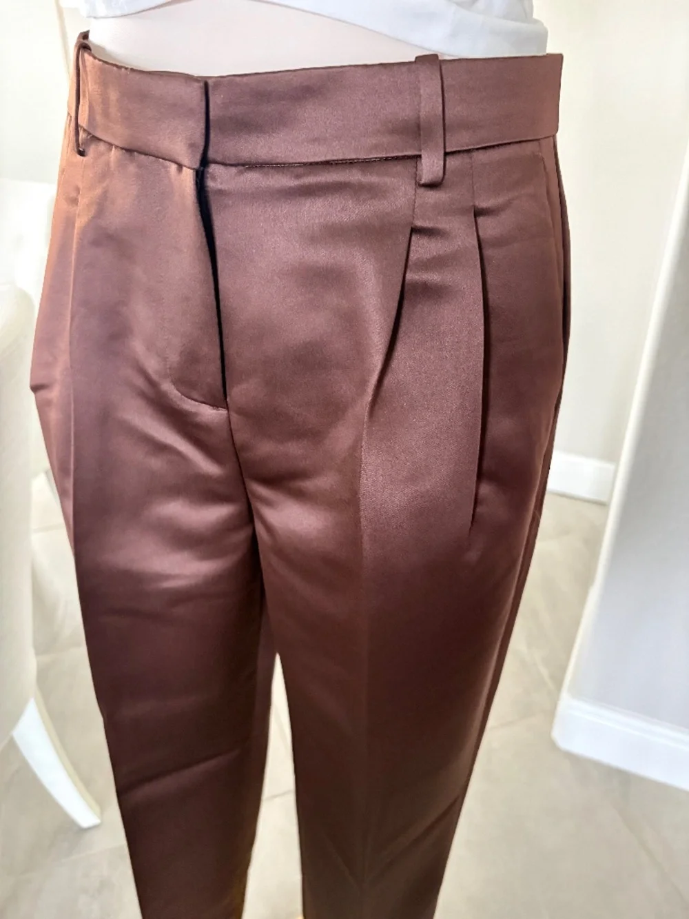 NWT J Crew Wide-leg pleated pant in duchesse satin